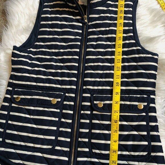 Cambridge Dry Goods Vest‎ Womens Striped Quilted Puffer Sleeveless Jacket - Picture 3 of 5